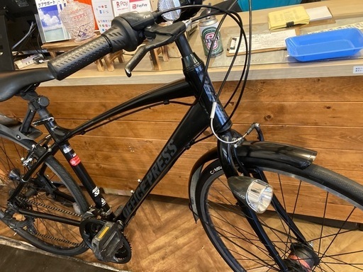 中古自転車2214 前後タイヤ新品！ 700×35C 7段ギヤ LED