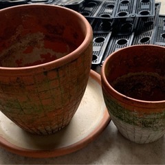 植木鉢と花器とすり鉢と鉢底網 のセット決まりましたの画像
