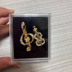 【決まりました】音符　ブローチの画像