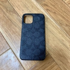 COACH ブラックレザー風ソフトケース