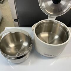 保温調理鍋　No.1805　アイリスオーヤマ　ホワイト　RWP-N27　【リサイクルショップどりーむ荒田店】の画像