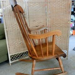 □飛騨産業 キツツキマーク ロッキングチェア ウィンザーチェア 木製