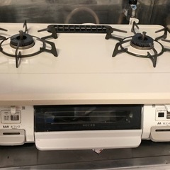 リンナイ　ガスコンロ　都市ガス　左強火