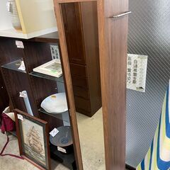 靴箱　No.1607　鏡棚　姿見　ミラー　ブラウン　【リサイクル...
