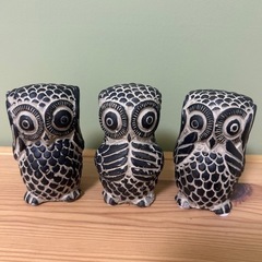 お話し中⚫︎インテリア ふくろう🦉置き物