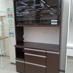 ★ジモティ割あり★ 松田家具 食器棚 ブラウン W117.5×D49×H197.5 クリーニング済み TC7533