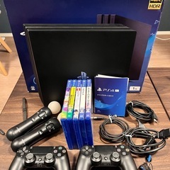 PS4Pro 1TB/コントローラ2つ/モーションコントローラ2...