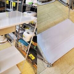 無印良品／MUJI スチールユニットシェルフ スリム 4段ラック キャスター付き ライトグレー■横幅56cm×奥行40cm×高さ180cm■近隣配送無料 買取帝国 朝霞店の画像