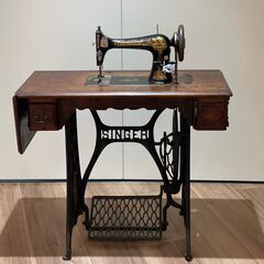 SINGER シンガー アンティーク 足踏み ミシン 引き出し付 稼働品