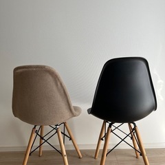 椅子　イス　チェア　シンプル　ブラック　ベージュ　イームズの画像