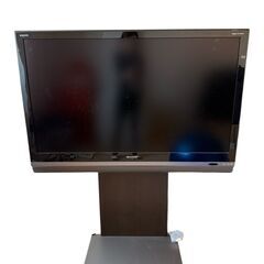 シャープ AQUOS 46V型 液晶 テレビ フルハイビジョン ブルーレイレコーダー内蔵 LC-46DX2  AQUOS専用 壁寄せスタンド AN-52WS1 セットの画像