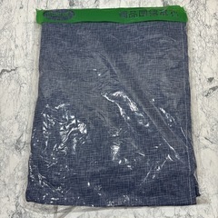 割烹着　デニム　キッチン　保育園　ガーデニング　エプロン　長袖　青の画像