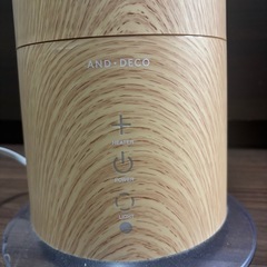 【美品】モダンデコ (AND DECO)ハイブリッド加湿器 木目調　リモコン付の画像