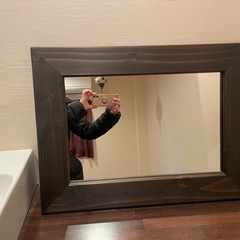 木製　オシャレミラー
