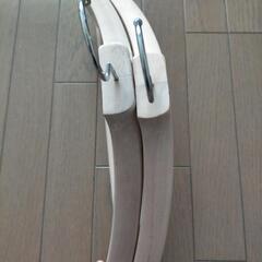 分厚い木製ハンガー　2本セットの画像