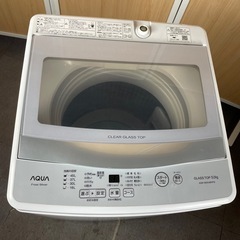 ★ジモティ割あり★ AQUA 洗濯機 AQW-GS50JBK(FS) ５㎏ 21年製 動作確認／クリーニング済み TC1397 ☆ジモティ割あり☆ AQUA 洗濯機 AQW-GS50JBK(FS) 5㎏ 21年製