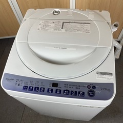SHARP 洗濯機 ES-T715-W 7kg 2023年製の画像