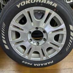 バリ山 ハイエース 17インチ ホイールタイヤセット ホワイトレ...