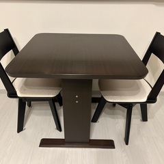 ニトリ　ダイニングセット　回転式イス2脚