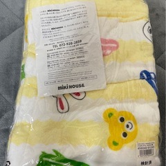 新品ミキハウスANAオリジナルバスポンチョ＆海外スタイ3点セットの画像