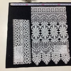 レースカーテン　ボイルレースカーテン　サンプル生地　ホワイト　生成り　17枚の画像