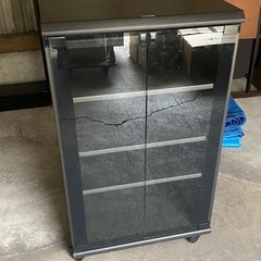 木製オーディオラック ブラック