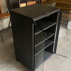 木製オーディオラック ブラックの画像