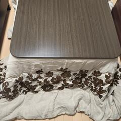こたつ フラットヒーター折りたたみ式（75×75cm）＆厚手ニトリ布団セット（洗濯機洗い可） の画像
