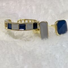 デザインリング2点セット（新品）多少の調整可能の画像