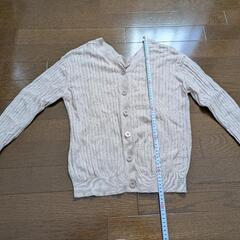 techichi フリーサイズ ベージュ リブ編み Vネック ニット