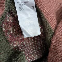 フリーサイズ earth 花柄刺繍 ピンク ニットセーターの画像