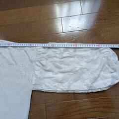 Mサイズ ライトグレー Vネック パフスリーブ ニット ガーリーの画像