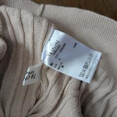 techichi フリーサイズ ベージュ リブ編み Vネック ニットの画像