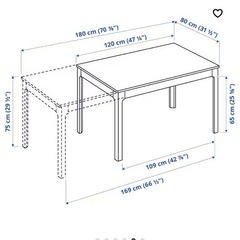 【値下げ】IKEAダイニングテーブル•チェアセット【6ヶ月使用】の画像