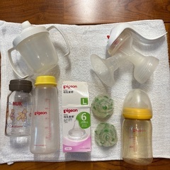 搾乳器　pigeon  新品乳首６ヶ月　哺乳瓶