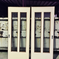 ①　建具　引き戸  2枚組　(約)177.5cm×71.7cm×...