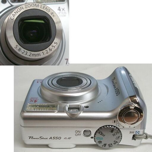 半ジャンク/簡易動作OK キャノン パワーショット A550 コンパクト
