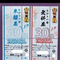 PARADA スキー場 リフト無料券＆半額券他の画像