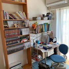本棚 幅60 つっぱり シェルフ ラック オープン 可動棚 天井つっぱり式の画像