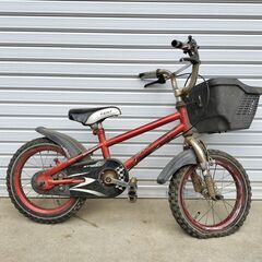 【中古品】子供用自転車　赤色