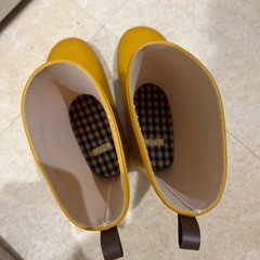 子供用長靴　レインシューズ　スタンプル　レインブーツ　黄色　キッズ　幼稚園　保育園　の画像