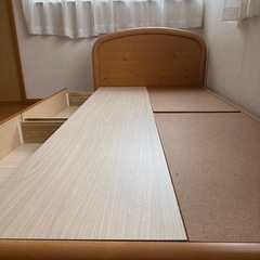 シングルベッド【収納機能付き】の画像