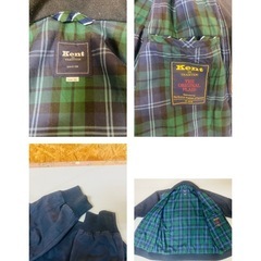 【古着】【3L】【春秋】kent in tradition ケント ジャケット スイングトップ ネイビー ブラックウォッチ裏地の画像
