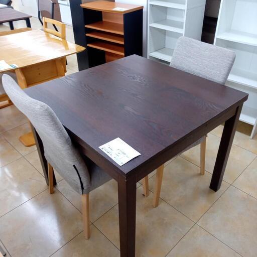 ★ジモティ割あり★ IKEA ダイニングセット ダークブラウン H74×D90×W90 クリーニング済み OJ8266