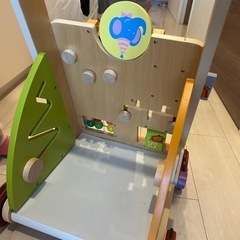 木のおもちゃ　押し車　エデュデ　ファーストウォーカー　　の画像