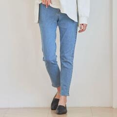 GLOBAL WORK あったかウツクシルエットデニムスリムパンツの画像