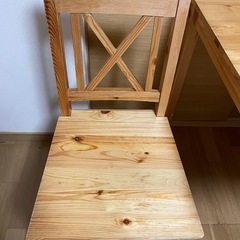 ダイニングテーブル　椅子2脚セットの画像