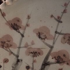 大皿、飾り皿、直径40センチ、梅の絵、作家物、お宝、の画像