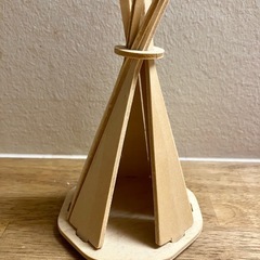 ウッドクラフト 学校シリーズ3種類セット　ティピー　テント　ダイソー　キャンドゥの画像