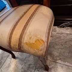 【お話し中】イタリア製　アンティークチェア④　※破れありの画像